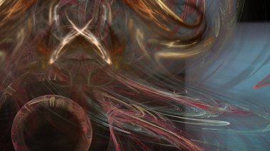 Fantezi kaotik renkli fraktal desen. Soyut Fraktal şekiller. 3D render resimde arka plan veya duvar kağıdı.