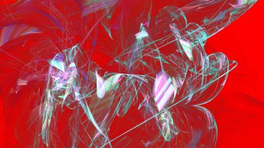 Fantezi kaotik renkli fraktal desen. Soyut Fraktal şekiller. 3D render resimde arka plan veya duvar kağıdı.