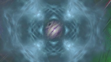 Fantezi kaotik renkli fraktal desen. Soyut Fraktal şekiller. 3D render resimde arka plan veya duvar kağıdı.