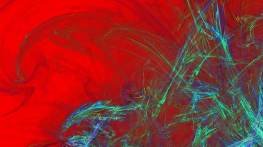Fantezi kaotik renkli fraktal desen. Soyut Fraktal şekiller. 3D render resimde arka plan veya duvar kağıdı.
