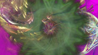 Fantezi kaotik renkli fraktal desen. Soyut Fraktal şekiller. 3D render resimde arka plan veya duvar kağıdı.