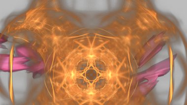 Fantezi kaotik renkli fraktal desen. Soyut Fraktal şekiller. 3D render resimde arka plan veya duvar kağıdı.