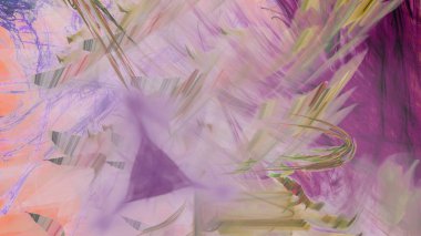 Fantezi kaotik renkli fraktal desen. Soyut Fraktal şekiller. 3D render resimde arka plan veya duvar kağıdı.