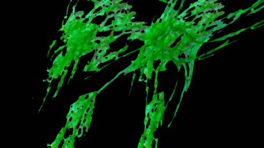 Fantezi kaotik renkli fraktal desen. Soyut Fraktal şekiller. 3D render resimde arka plan veya duvar kağıdı.