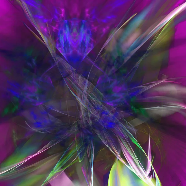 Fantasie Chaotische Kleurrijke Fractale Patroon Abstracte Fractale Vormen Rendering Afbeelding — Stockfoto