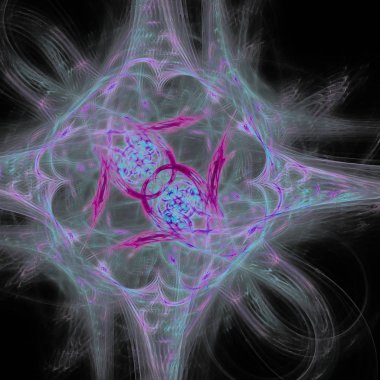 Fantezi kaotik renkli fraktal desen. Soyut Fraktal şekiller. 3D render resimde arka plan veya duvar kağıdı.