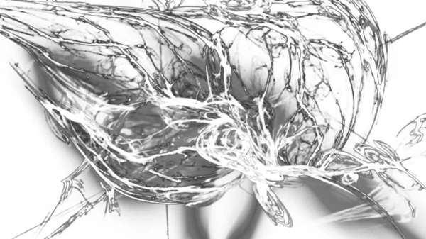 Fantezi kaotik renkli fraktal desen. Soyut Fraktal şekiller. 3D render resimde arka plan veya duvar kağıdı.