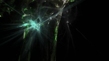 Fantezi kaotik renkli fraktal desen. Soyut Fraktal şekiller. 3D render resimde arka plan veya duvar kağıdı.