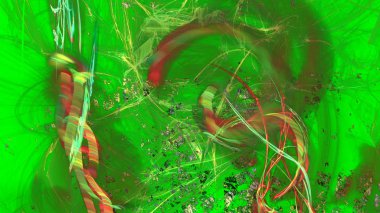 Fantezi kaotik renkli fraktal desen. Soyut Fraktal şekiller. 3D render resimde arka plan veya duvar kağıdı.