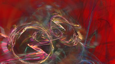 Fantezi kaotik renkli fraktal desen. Soyut Fraktal şekiller. 3D render resimde arka plan veya duvar kağıdı.