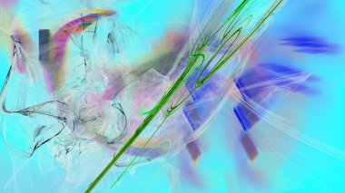 Fantezi kaotik renkli fraktal desen. Soyut Fraktal şekiller. 3D render resimde arka plan veya duvar kağıdı.