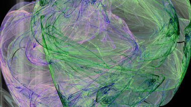 Fantezi kaotik renkli fraktal desen. Soyut Fraktal şekiller. 3D render resimde arka plan veya duvar kağıdı.