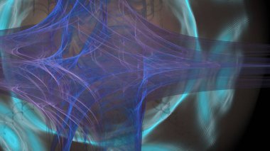 Fantezi kaotik renkli fraktal desen. Soyut Fraktal şekiller. 3D render resimde arka plan veya duvar kağıdı.