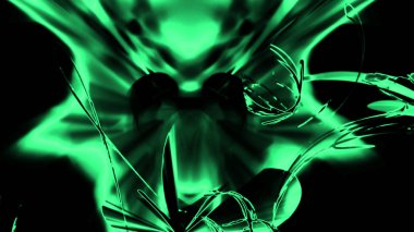 Fantezi kaotik renkli fraktal desen. Soyut Fraktal şekiller. 3D render resimde arka plan veya duvar kağıdı.