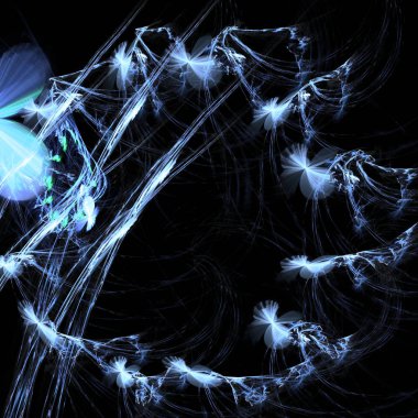 Fantezi kaotik renkli fraktal desen. Soyut Fraktal şekiller. 3D render resimde arka plan veya duvar kağıdı