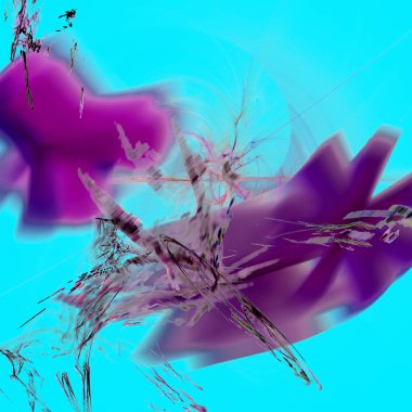 Fantezi kaotik renkli fraktal desen. Soyut Fraktal şekiller. 3D render resimde arka plan veya duvar kağıdı