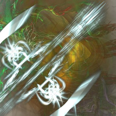 Fantezi kaotik renkli fraktal desen. Soyut Fraktal şekiller. 3D render resimde arka plan veya duvar kağıdı