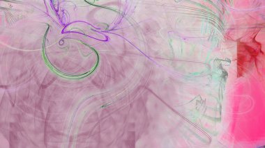 Fantezi kaotik renkli fraktal desen. Soyut Fraktal şekiller. 3D render resimde arka plan veya duvar kağıdı