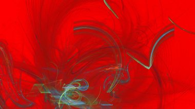 Fantezi kaotik renkli fraktal desen. Soyut Fraktal şekiller. 3D render resimde arka plan veya duvar kağıdı