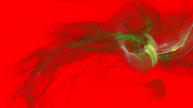 Fantezi kaotik renkli fraktal desen. Soyut Fraktal şekiller. 3D render resimde arka plan veya duvar kağıdı