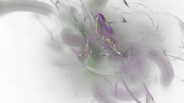 Fantezi kaotik renkli fraktal desen. Soyut Fraktal şekiller. 3D render resimde arka plan veya duvar kağıdı