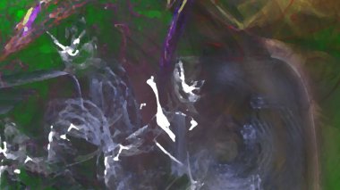 Fantezi kaotik renkli fraktal desen. Soyut Fraktal şekiller. 3D render resimde arka plan veya duvar kağıdı