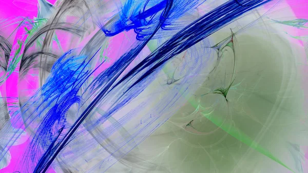 Fantezi kaotik renkli fraktal desen. Soyut Fraktal şekiller. 3D render resimde arka plan veya duvar kağıdı