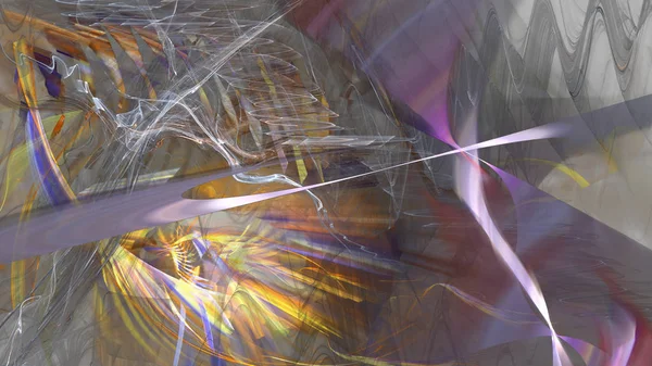 Fantezi kaotik renkli fraktal desen. Soyut Fraktal şekiller. 3D render resimde arka plan veya duvar kağıdı