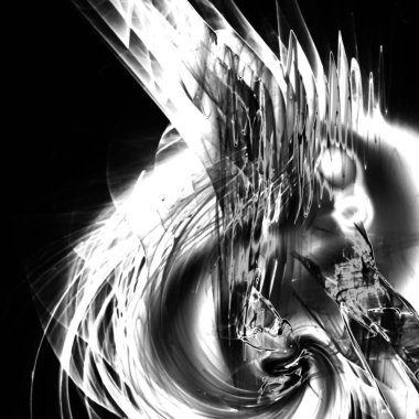 Fantezi kaotik renkli fraktal desen. Soyut Fraktal şekiller. 3D render resimde arka plan veya duvar kağıdı