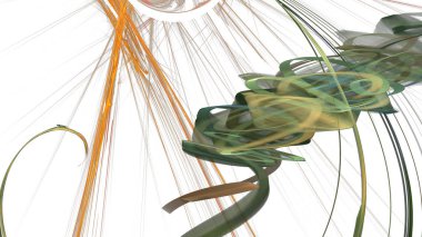 Fantezi kaotik renkli fraktal desen. Soyut Fraktal şekiller. 3D render resimde arka plan veya duvar kağıdı