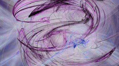 Fantezi kaotik renkli fraktal desen. Soyut Fraktal şekiller. 3D render resimde arka plan veya duvar kağıdı