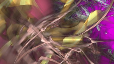 Fantezi kaotik renkli fraktal desen. Soyut Fraktal şekiller. 3D render resimde arka plan veya duvar kağıdı