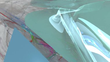 Fantezi kaotik renkli fraktal desen. Soyut Fraktal şekiller. 3D render resimde arka plan veya duvar kağıdı