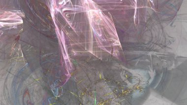 Fantezi kaotik renkli fraktal desen. Soyut Fraktal şekiller. 3D render resimde arka plan veya duvar kağıdı