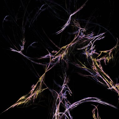 Fantezi kaotik renkli fraktal desen. Soyut Fraktal şekiller. 3D render resimde arka plan veya duvar kağıdı