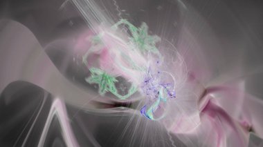 Fantezi kaotik renkli fraktal desen. Soyut Fraktal şekiller. 3D render resimde arka plan veya duvar kağıdı