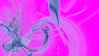 Fantezi kaotik renkli fraktal desen. Soyut Fraktal şekiller. 3D render resimde arka plan veya duvar kağıdı