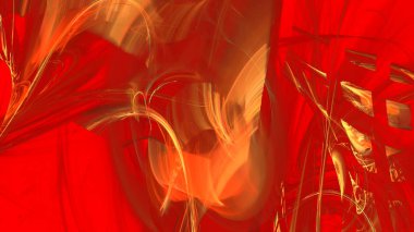 Fantezi kaotik renkli fraktal desen. Soyut Fraktal şekiller. 3D render resimde arka plan veya duvar kağıdı