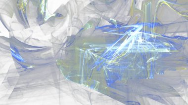 Fantezi kaotik renkli fraktal desen. Soyut Fraktal şekiller. 3D render resimde arka plan veya duvar kağıdı