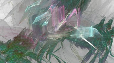 Fantezi kaotik renkli fraktal desen. Soyut Fraktal şekiller. 3D render resimde arka plan veya duvar kağıdı