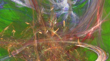 Fantezi kaotik renkli fraktal desen. Soyut Fraktal şekiller. 3D render resimde arka plan veya duvar kağıdı