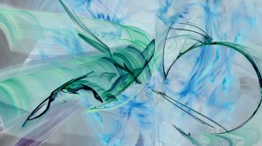 Fantezi kaotik renkli fraktal desen. Soyut Fraktal şekiller. 3D render resimde arka plan veya duvar kağıdı