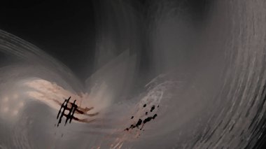 Fantezi kaotik renkli fraktal desen. Soyut Fraktal şekiller. 3D render resimde arka plan veya duvar kağıdı