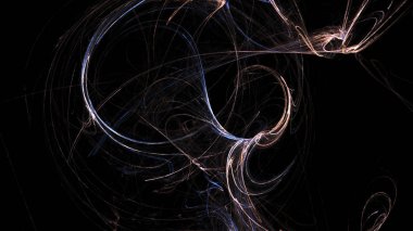 Fantezi kaotik renkli fraktal desen. Soyut Fraktal şekiller. 3D render resimde arka plan veya duvar kağıdı