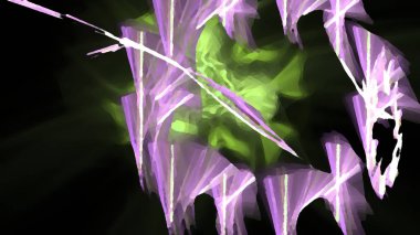 Fantezi kaotik renkli fraktal desen. Soyut Fraktal şekiller. 3D render resimde arka plan veya duvar kağıdı