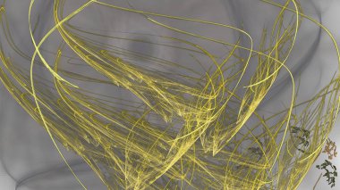 Fantezi kaotik renkli fraktal desen. Soyut Fraktal şekiller. 3D render resimde arka plan veya duvar kağıdı