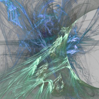 Fantezi kaotik renkli fraktal desen. Soyut Fraktal şekiller. 3D render resimde arka plan veya duvar kağıdı