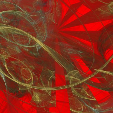 Fantezi kaotik renkli fraktal desen. Soyut Fraktal şekiller. 3D render resimde arka plan veya duvar kağıdı