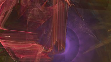 Fantezi kaotik renkli fraktal desen. Soyut Fraktal şekiller. 3D render resimde arka plan veya duvar kağıdı.