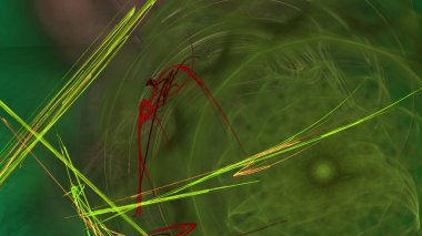 Fantezi kaotik renkli fraktal desen. Soyut Fraktal şekiller. 3D render resimde arka plan veya duvar kağıdı.